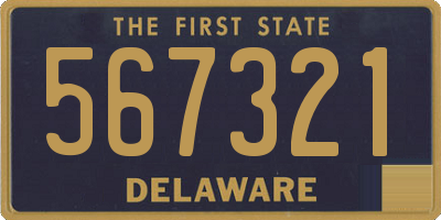 DE license plate 567321