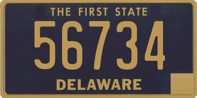 DE license plate 56734