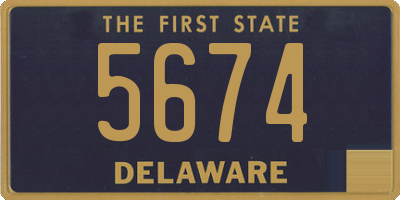 DE license plate 5674