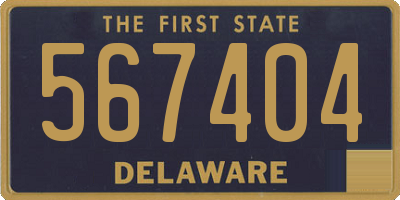 DE license plate 567404