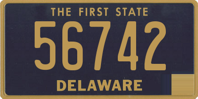 DE license plate 56742