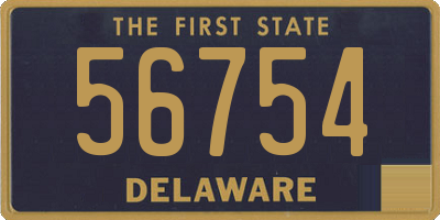 DE license plate 56754