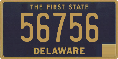 DE license plate 56756