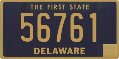 DE license plate 56761