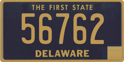 DE license plate 56762