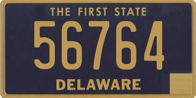 DE license plate 56764