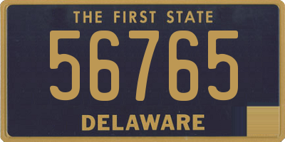 DE license plate 56765