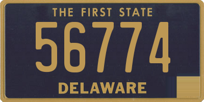 DE license plate 56774