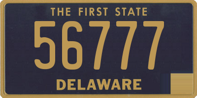 DE license plate 56777