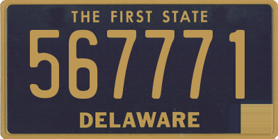 DE license plate 567771