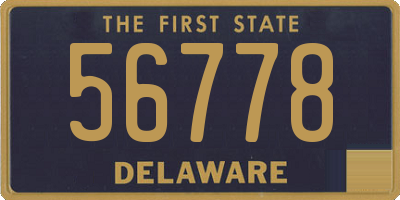 DE license plate 56778