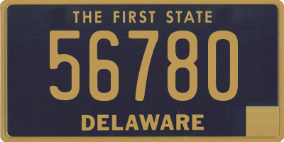 DE license plate 56780