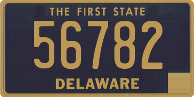 DE license plate 56782