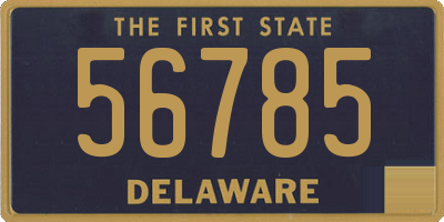 DE license plate 56785