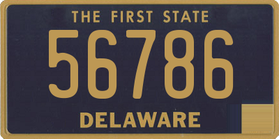 DE license plate 56786