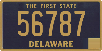 DE license plate 56787