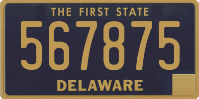 DE license plate 567875
