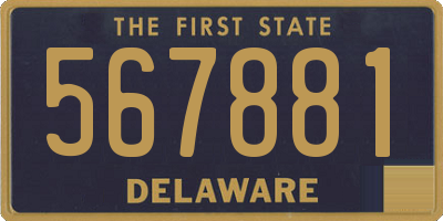 DE license plate 567881