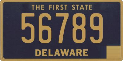 DE license plate 56789