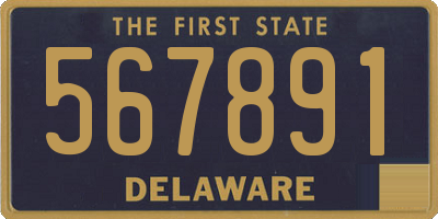 DE license plate 567891
