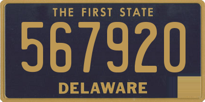 DE license plate 567920