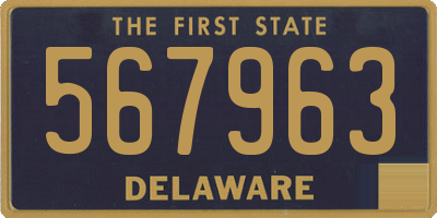 DE license plate 567963