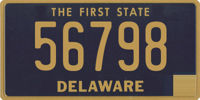 DE license plate 56798