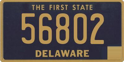 DE license plate 56802