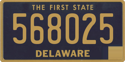 DE license plate 568025