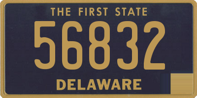 DE license plate 56832