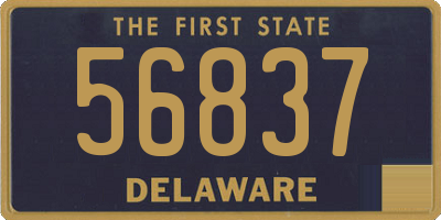 DE license plate 56837