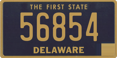 DE license plate 56854