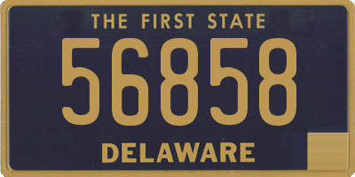 DE license plate 56858