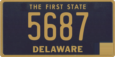 DE license plate 5687