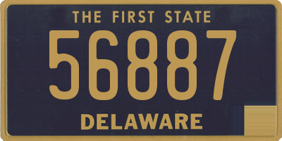 DE license plate 56887