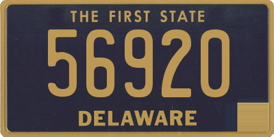 DE license plate 56920