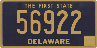 DE license plate 56922