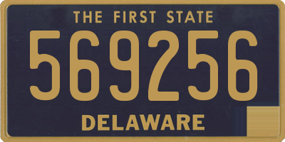 DE license plate 569256