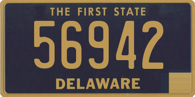 DE license plate 56942