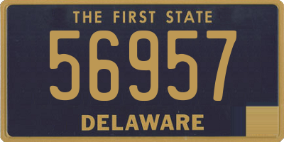 DE license plate 56957