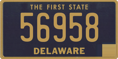 DE license plate 56958