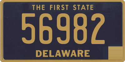 DE license plate 56982