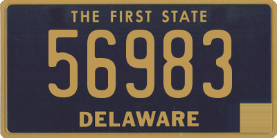 DE license plate 56983