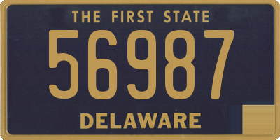 DE license plate 56987