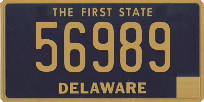 DE license plate 56989