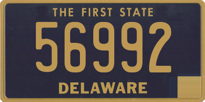 DE license plate 56992