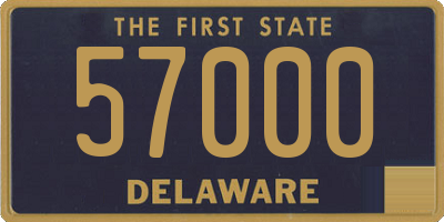 DE license plate 57000