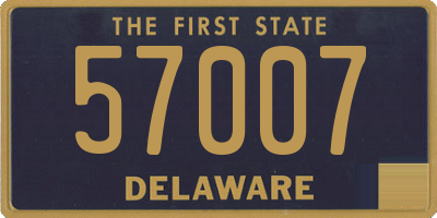 DE license plate 57007