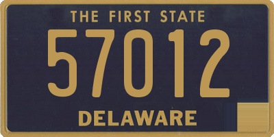 DE license plate 57012