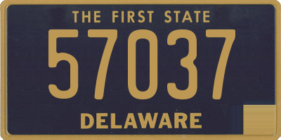 DE license plate 57037